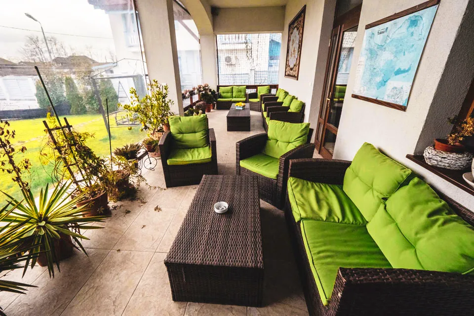 Casa Pescarului Mila23 - terasa in gradina